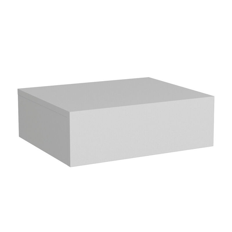 Minimalist Floating Nightstand with 1 Drawer – Faux Wood Bedside Table