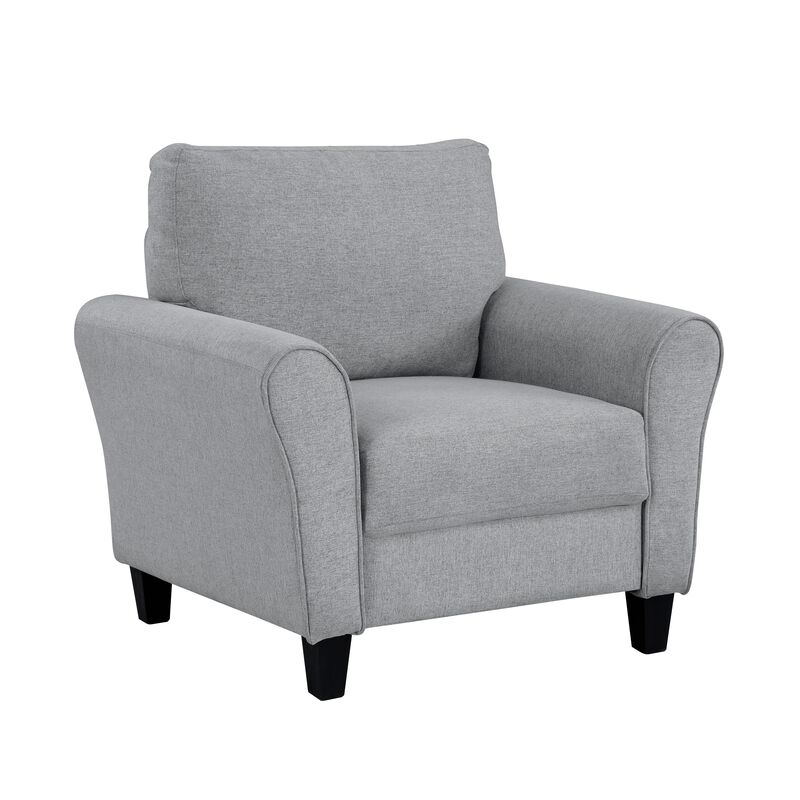 Streamdale Modern Upholstered Chair with Rounded Arms