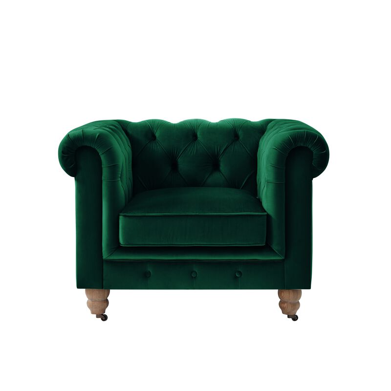 Rustic Manor Bayleigh Velvet Chesterfield Club Chair