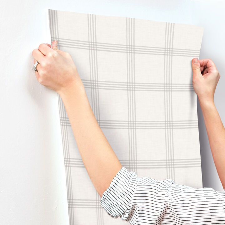 Twain Dove Plaid Wallpaper (Set of 2)