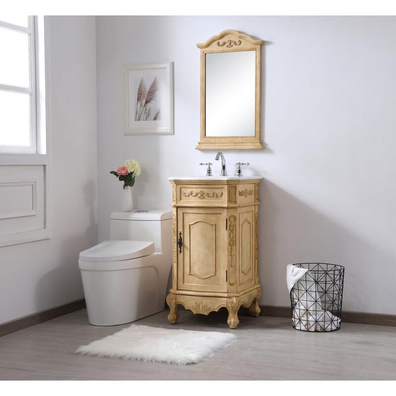 Elegant Kitchen and Bath 24 inch Single Bathroom vanity in Antique Beige