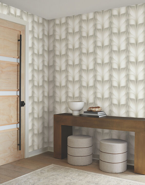 Lotus Light Stripe White Wallpaper