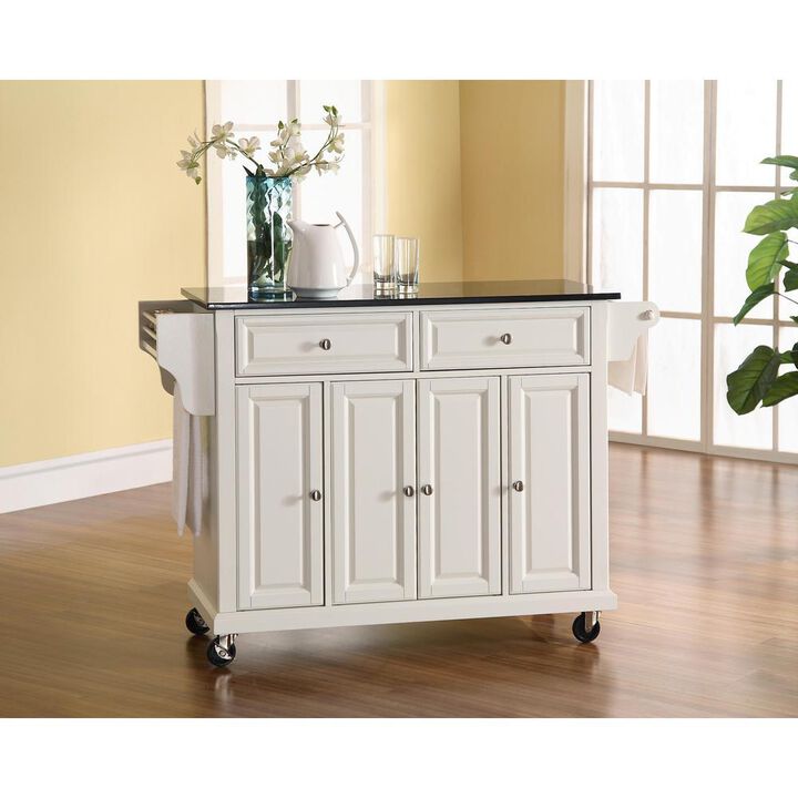 Full Size Granite Top Kitchen Cart