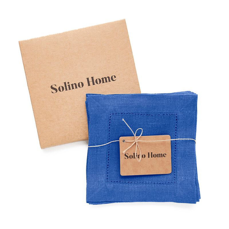 Linen Cocktail Napkins - Classic Hemstitch image number 3
