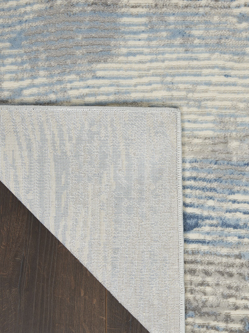 Solace SLA01 Ivory/Gray/Blue 2'3" x 7'3" Rug image number 1