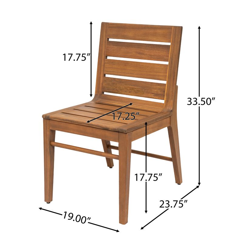 7 Piece Outdoor Acacia Wood Dining Set image number 8