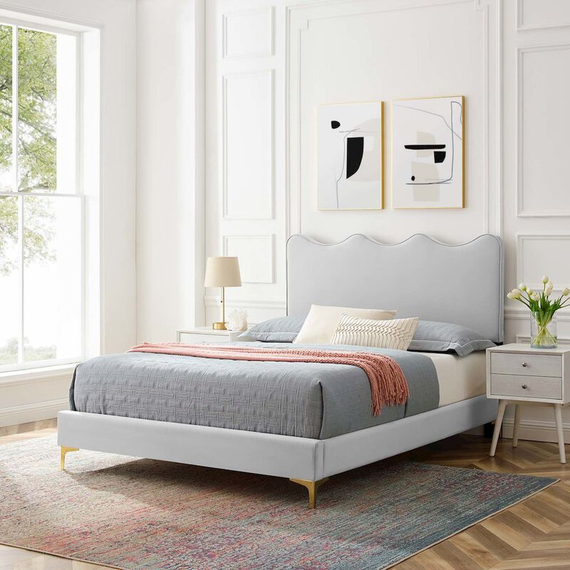 Current Performance Velvet Full Platform Bed image number 7