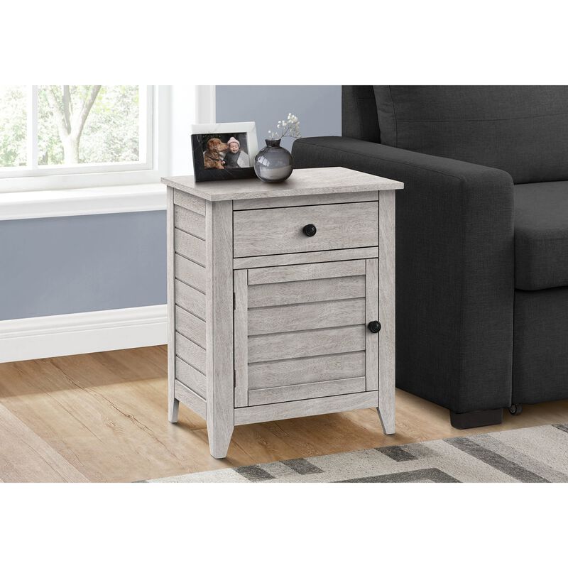 Monarch Specialties I 3950 - Accent Table, Nightstand, Storage Drawer, End, Side Table, Bedroom, Lamp, Storage, Transitional