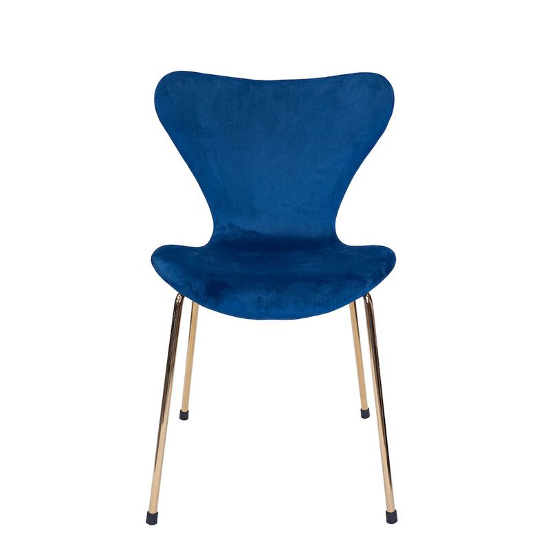 Commercial Seating Products Velour Side Chair -Blue
