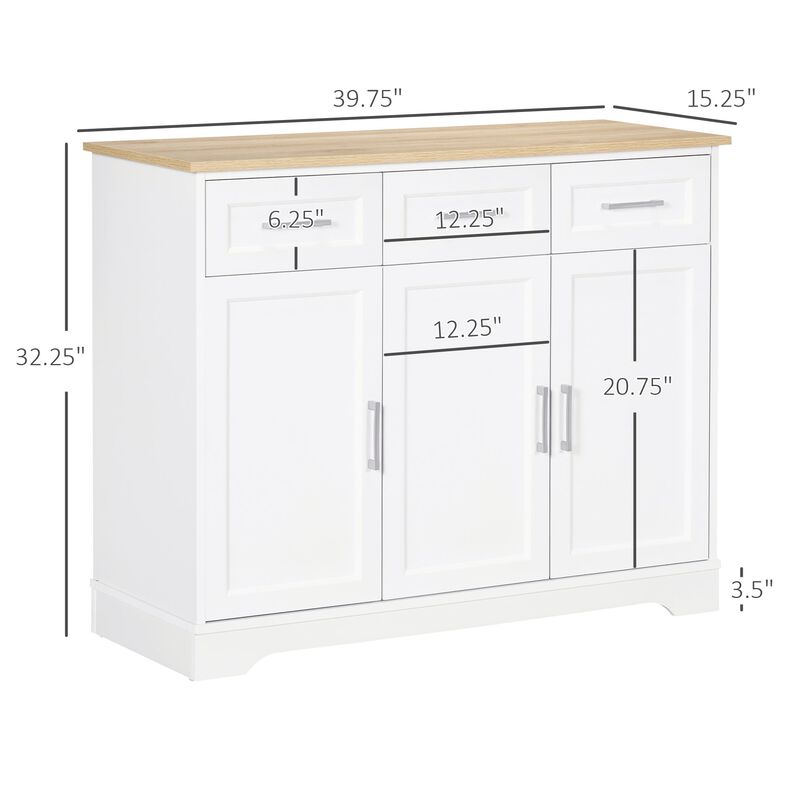 Modern Kitchen Sideboard Buffet Cabinet with Storage, Kitchen Island Dining Room Cabinet Living Room Furniture