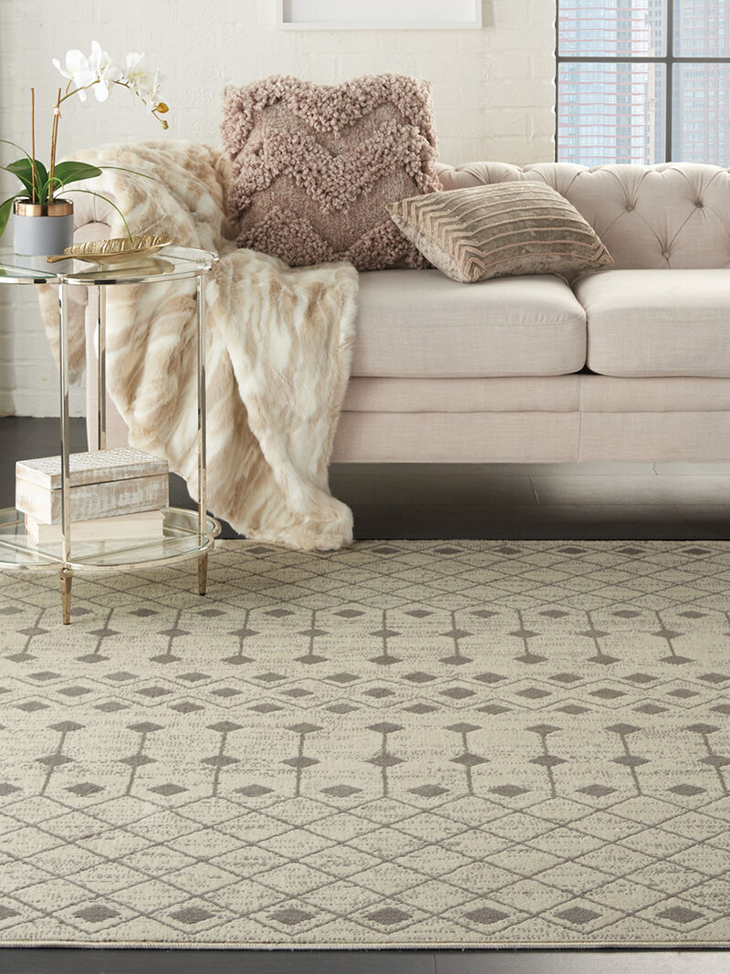 Grafix GRF37 Ivory/Gray 5'3" x 7'3" Rug