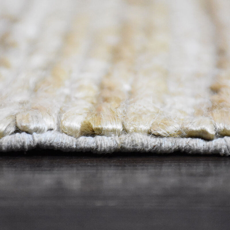 HAND KNOTTED SUMAK JUTE ECO-FRIENDLY Contemporary AREA RUGS  - Rectangle Contemporary, High Pile, Natural Fiber, Outdoor Indoor Handmade Area Rugs for Living Room (J00012) image number 5