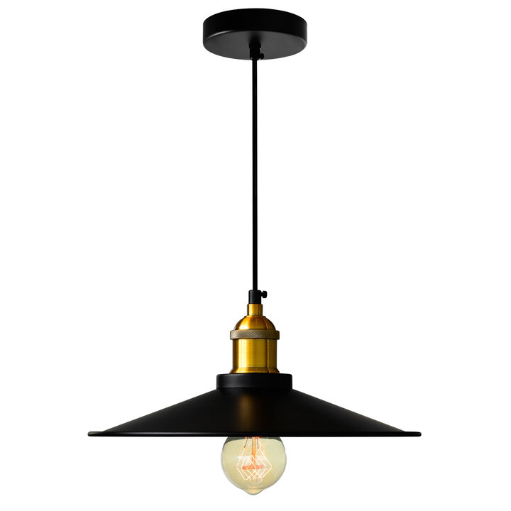 Brave 1 Light Down Mini Pendant With Black Finish