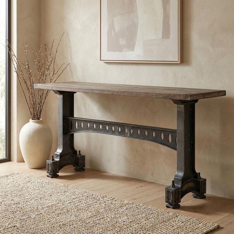 Starlight Canyon Home Rustic Industrial Console Table, Entryway Accent Table for Living Room,Gray image number 5