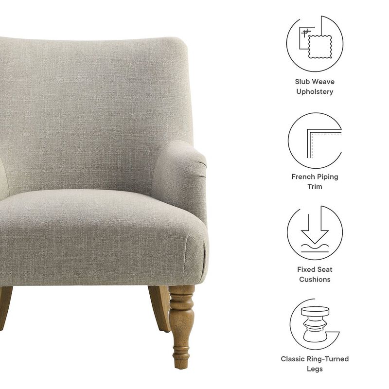 Ellington Fabric Upholstered Accent Armchair image number 1