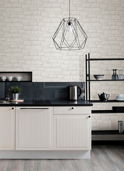 Casablanca White Stone Wallpaper (Set of 2)