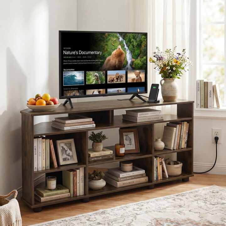 Corner TV Stand Entertainment Center for Living Room Storage