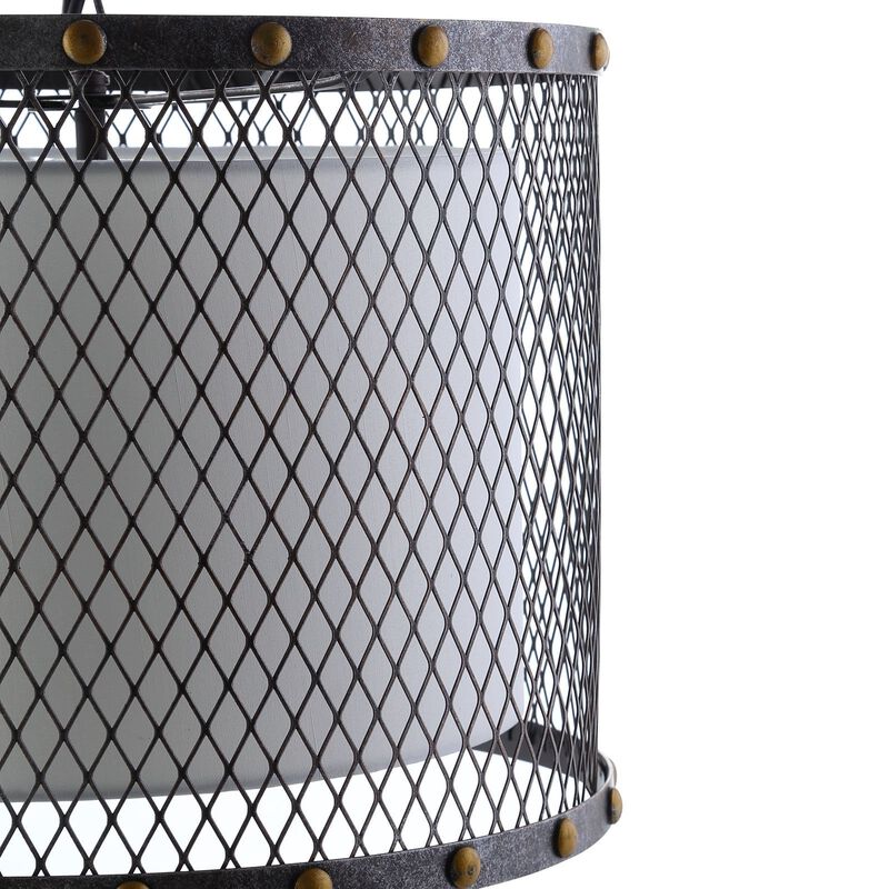 Modway Fortune Steel Metal Ceiling Light Modern Rustic Pendant Chandelier in Antique Silver