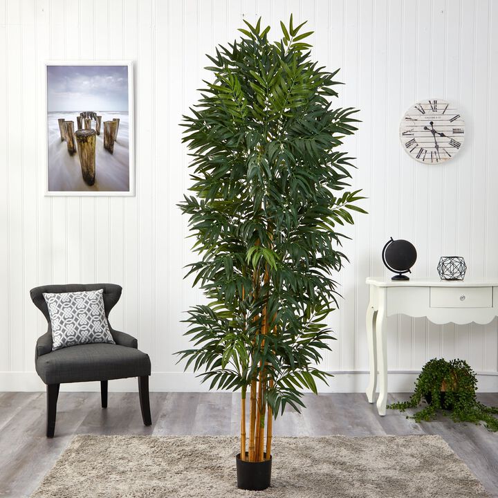 HomPlanti 6.5 Feet Phoenix Palm Artificial tree with Natural Trunk
