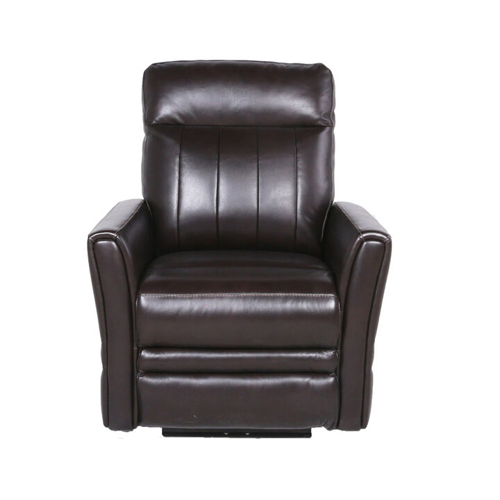 Sophisticated Contemporary Motion Upholstery - Top-Grain Leather, Power Leg Rest, Articulating Headrest - Channel-Back Design, Beveled Leg Rest - Comfort and Style Combined