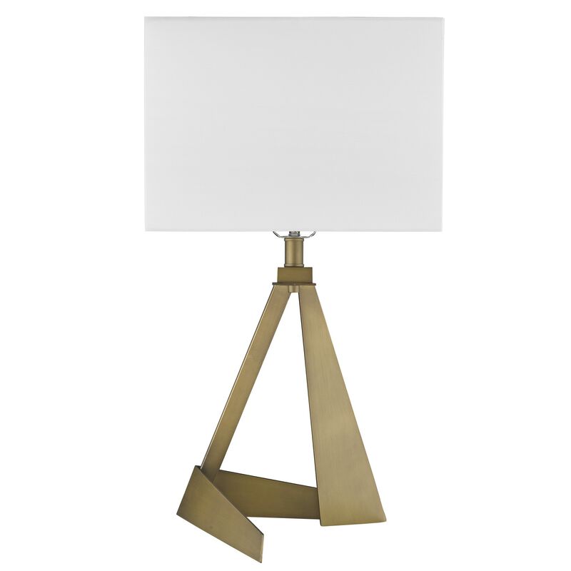 Hivvago 25" Brass Metal Novelty Table Lamp With White Shade