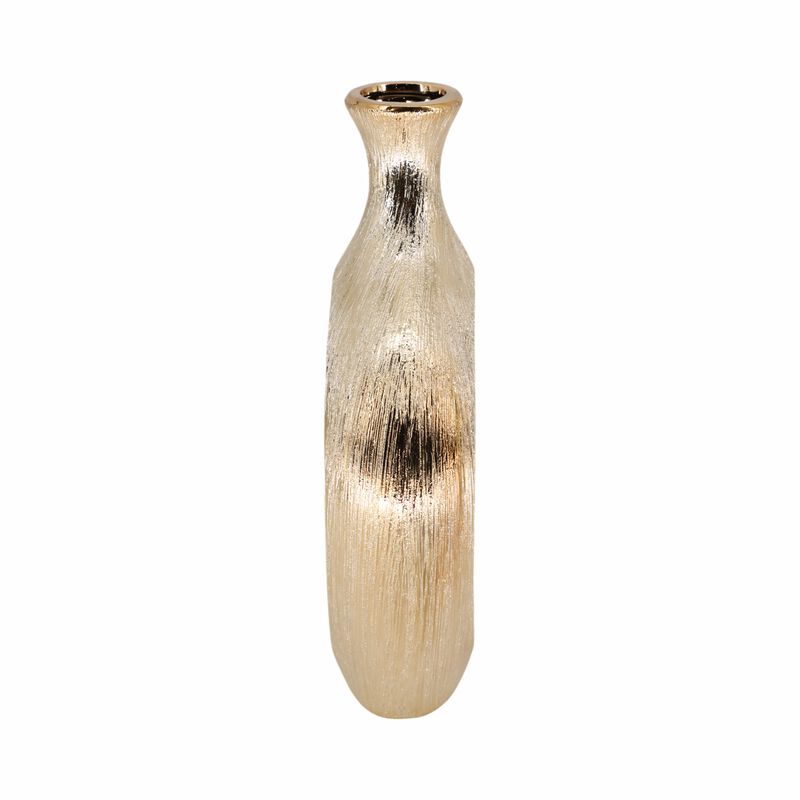 13" Scratched Oval Vase image number 2