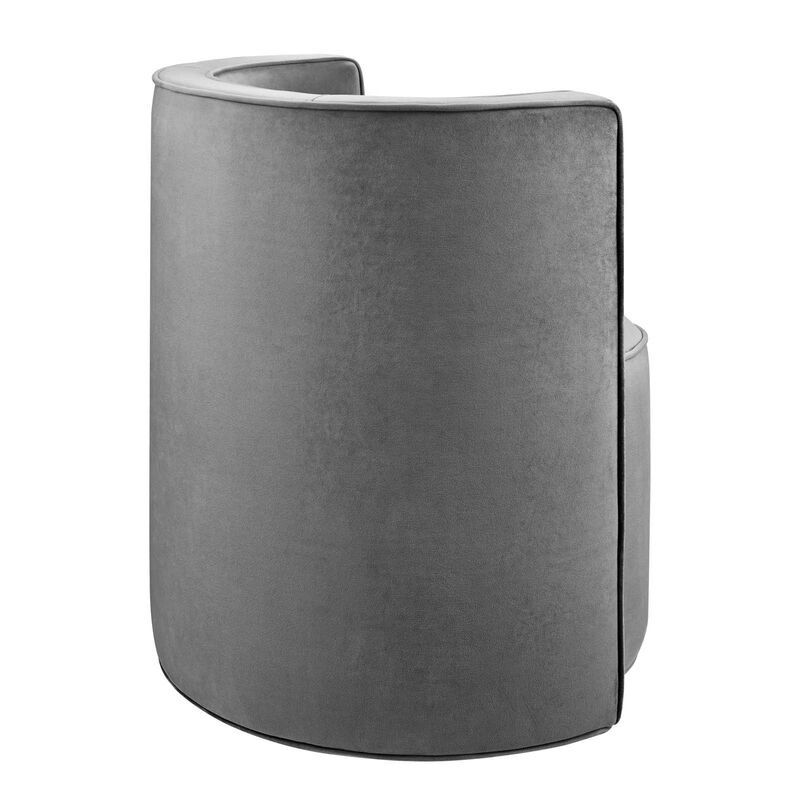 Della Performance Velvet Fabric Swivel Chair image number 4