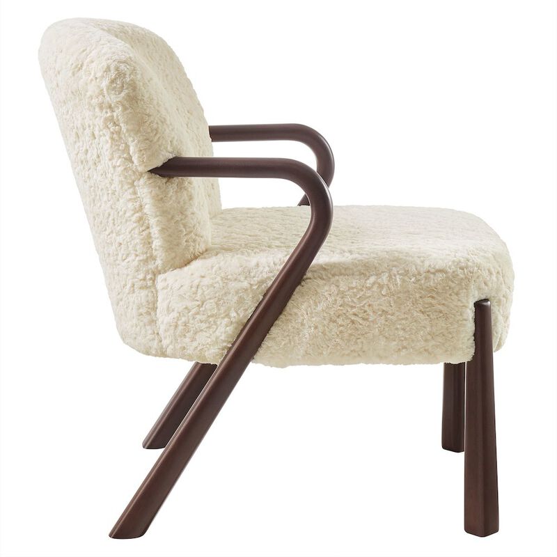Arden Faux Shearling Accent Armchair image number 3