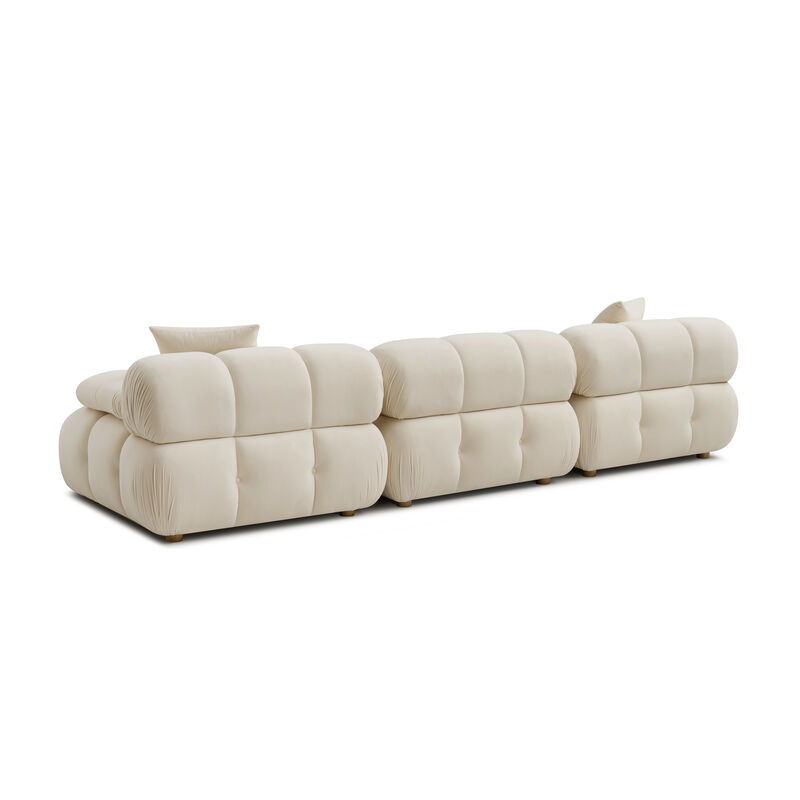 Calliope Cream Performance Velvet Modular Sofa image number 2