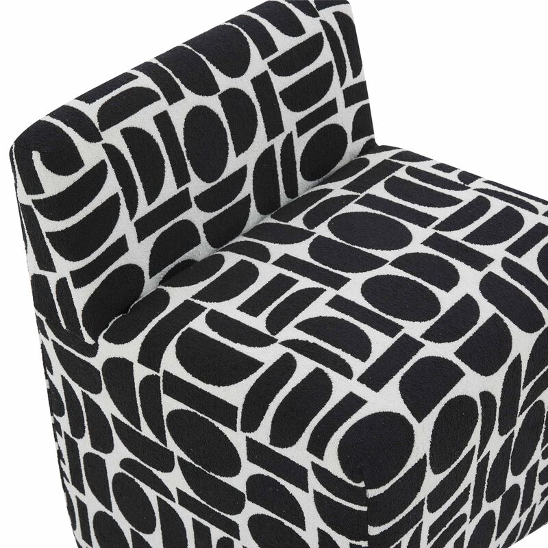 Pippa Geometric Jacquard Weave Stool