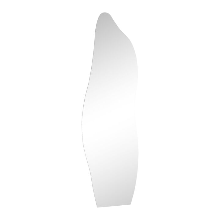 HomeRoots 64" Clear Abstract Frameless Accent Mirror