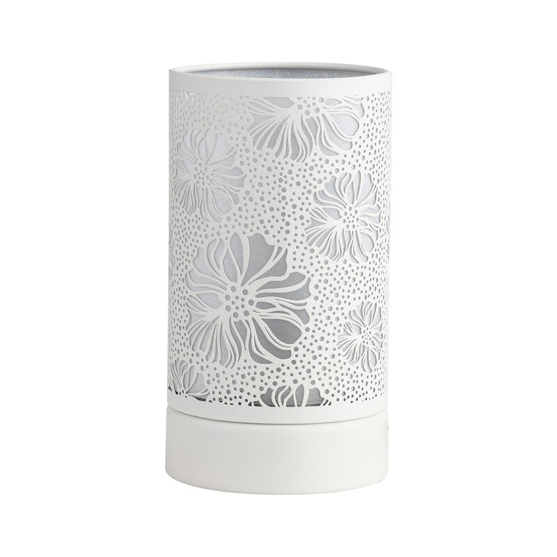 7" Touch lamp/Oil burner/Wax warmer-White Flower