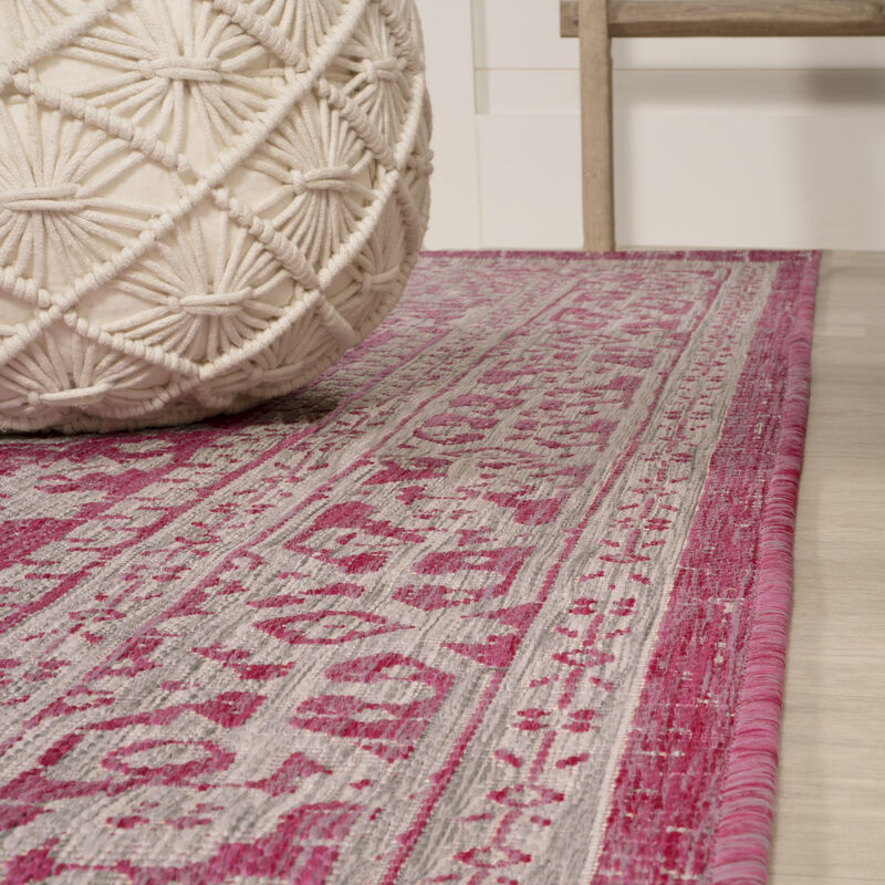 Sinjuri Medallion Textured Weave Area Rug