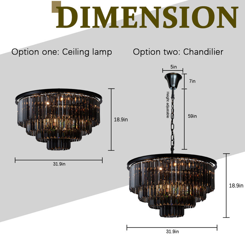 Modern 4-Tier Round Crystal Fringe Chandelier image number 6