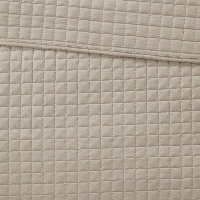 Belen Kox Checkered Quilted Coverlet Bedding Set - Khaki Edition, Belen Kox