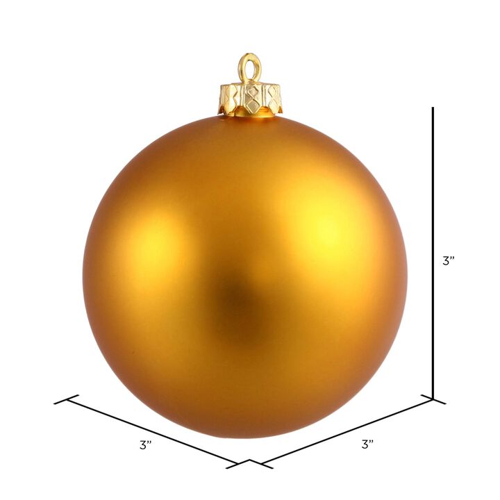 Vickerman 3" Antique Gold Matte Ball Ornament, 12 per Bag