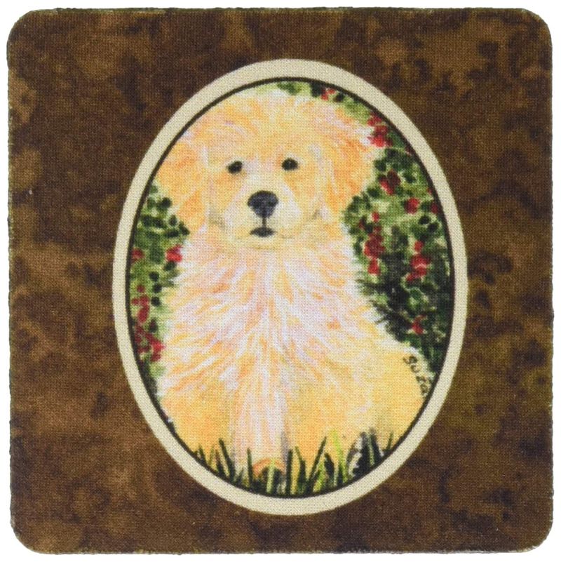 Caroline's Treasures SS8857FC Golden Retriever Foam Coasters (Set of 4), 3.5 H x 3.5 W, Multicolor image number 0