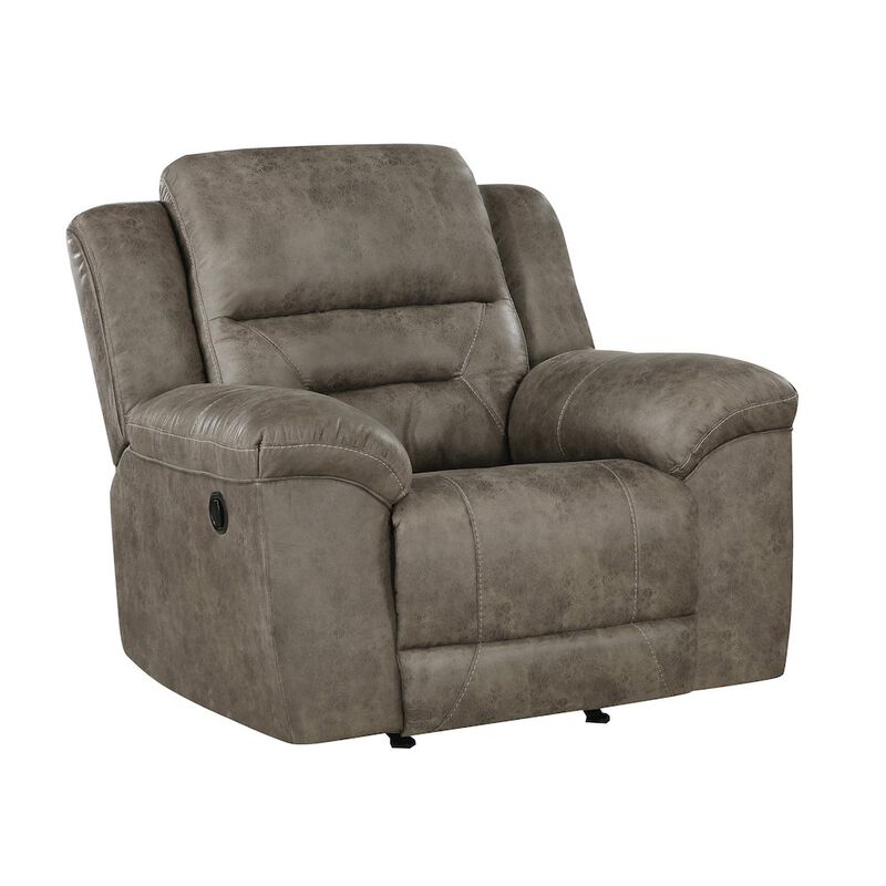 Lexicon Hazen Microfiber Rocker Reclining Chair In Brown