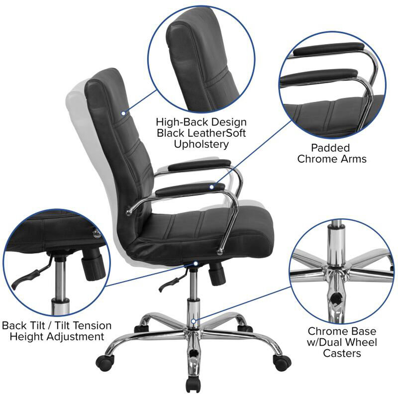 Flash Furniture  High Back  Leather Executive Swivel Chair image number 3