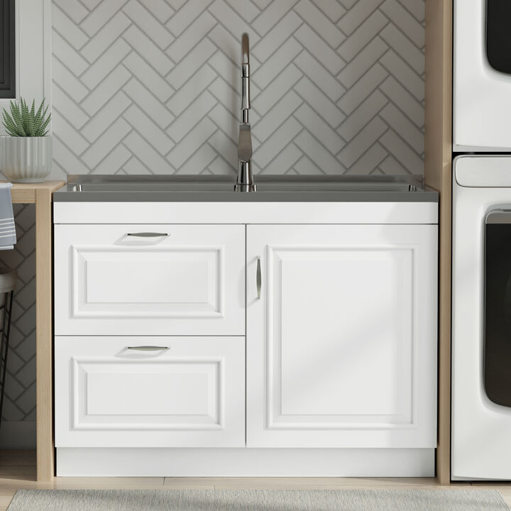 Darwin All-In-One 46-inch Laundry Utility Sink and Cabinet