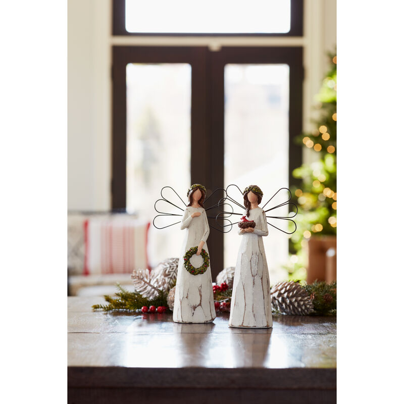 Angel Figurines Set of 2 for Christmas and Seasonal Displays