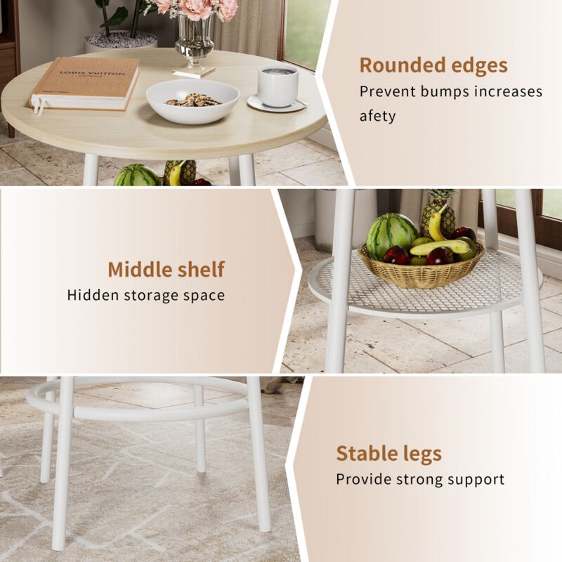 Shroce 3‑Piece Industrial Bar Table Set image number 4