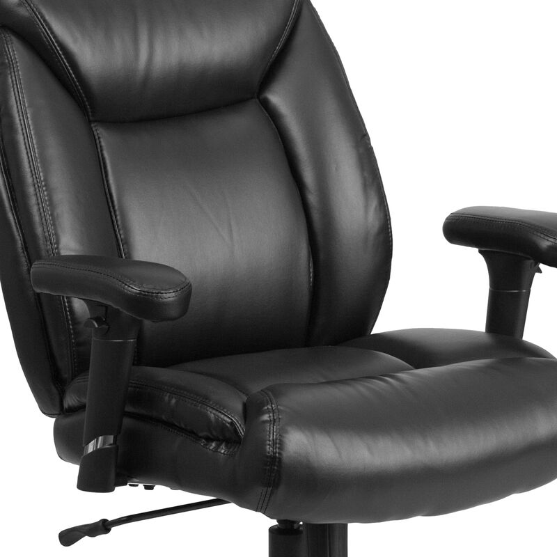 HERCULES Series Big & Tall 400 lb. Rated Black Fabric Deep Tufted Swivel Ergonomic Task Office Chair with Adjustable Arms image number 5