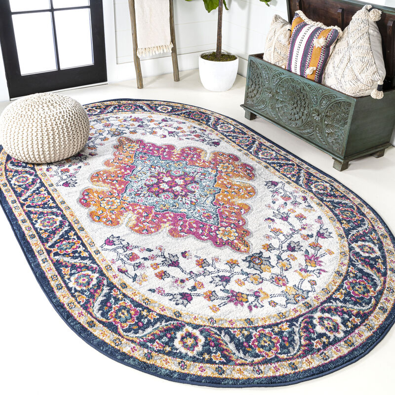 Bohemian Flair Boho Vintage Medallion Oval Area Rug