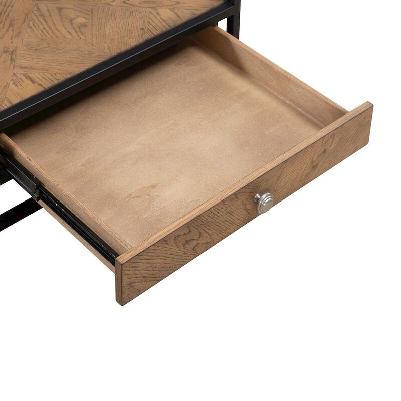Liberty Furniture Bedford Drawer End Table for Living Room - Weathered Oak image number 6