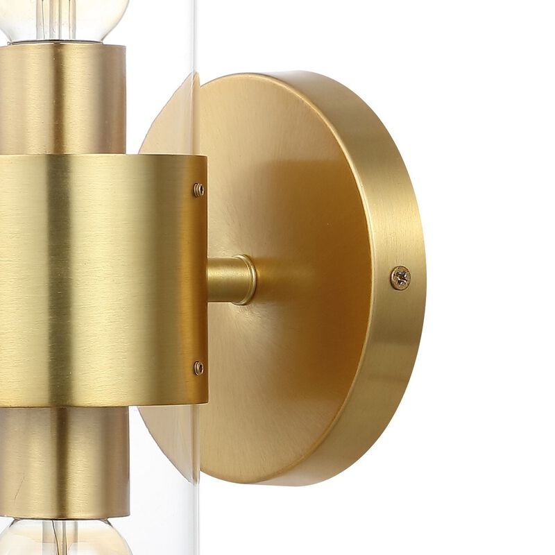 Quinn Mid Century Modern Iron/Acrylic LED Sconce