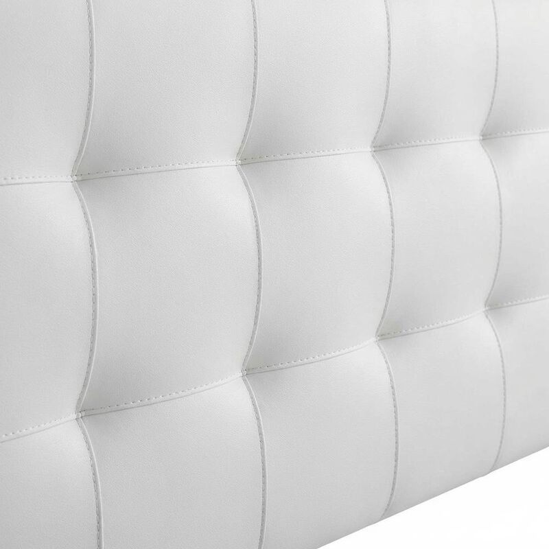 Tufted Fabric King Headboard with Wood Frame and Elegant Design image number 4