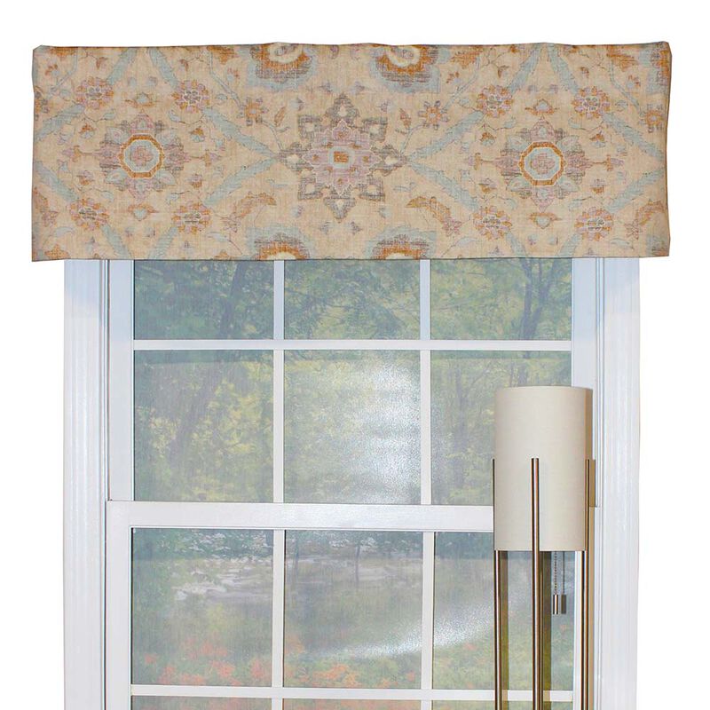 RLF Home Chavin Tailored Window Treatment Valance 3" Rod Pocket 50" x 14" Multi Powder