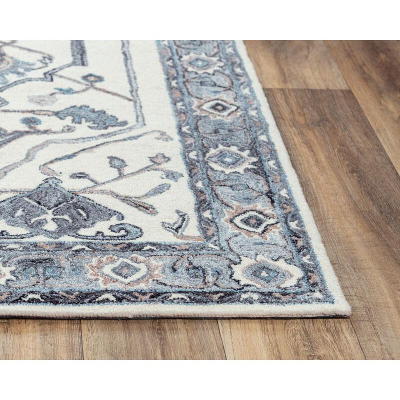 Hand Tufted Cut Pile Wool/ Polyester Rug, 5' x 7'6"