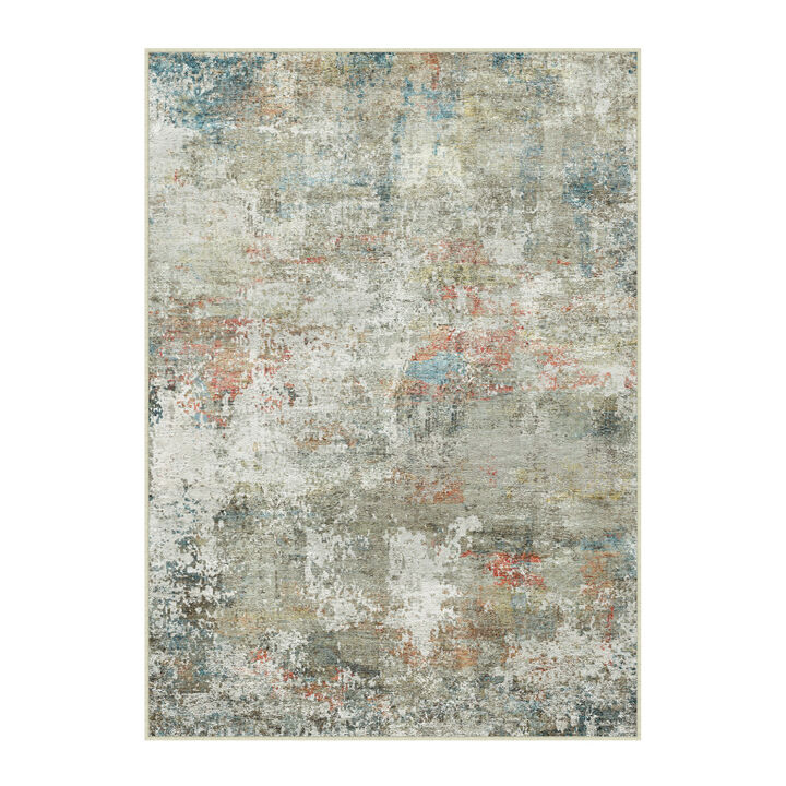 HomeRoots Abstract Washable Area Rug
